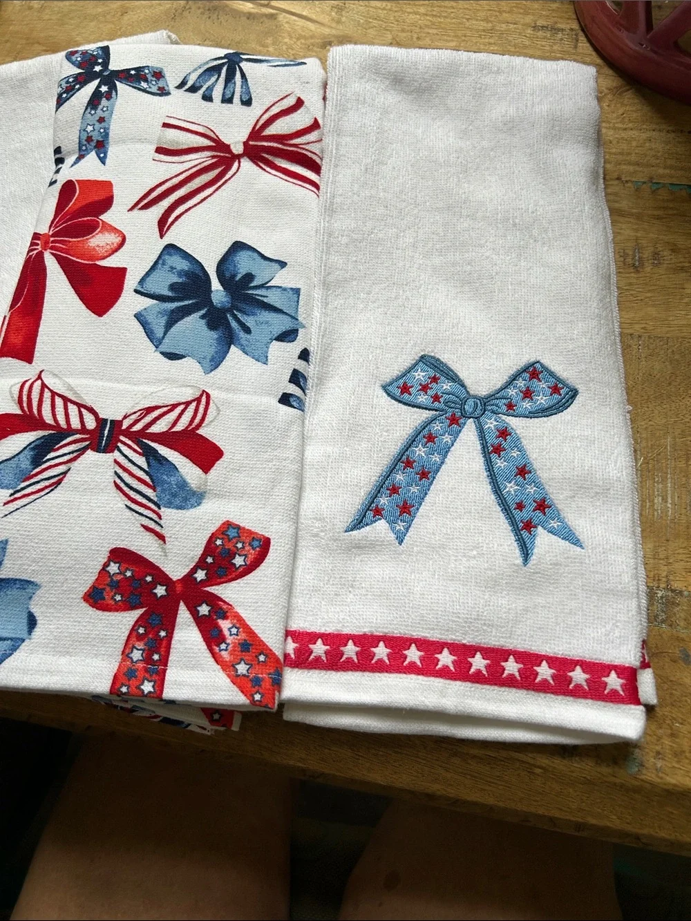 4 Red,white and Blue Dish Towels